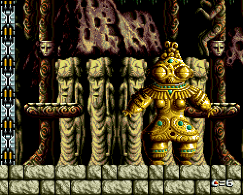 Screenshot of the game Atomic Runner depicting the second boss.