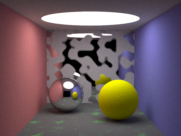 Scene with a diffuse yellow sphere.