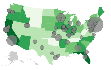 Figure 4: Choropleth + Symbol Maps