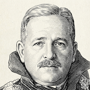 Portrait of Frigyes Riesz. AI Generated.