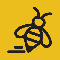 Logo of bpftrace. A bee blended with a pencil