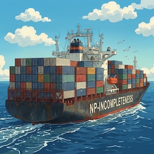 Ship containers, cartoon style. Generated with nano banana